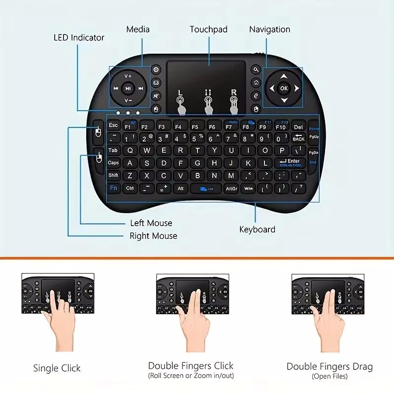 Keyboard Nirkabel Air Mouse Ba - Retro Gaming Corps ulasan dan harga